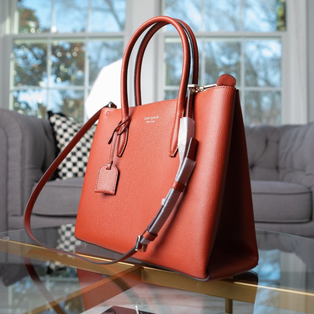 NWT Kate Spade Camel Leather Satchel Bag